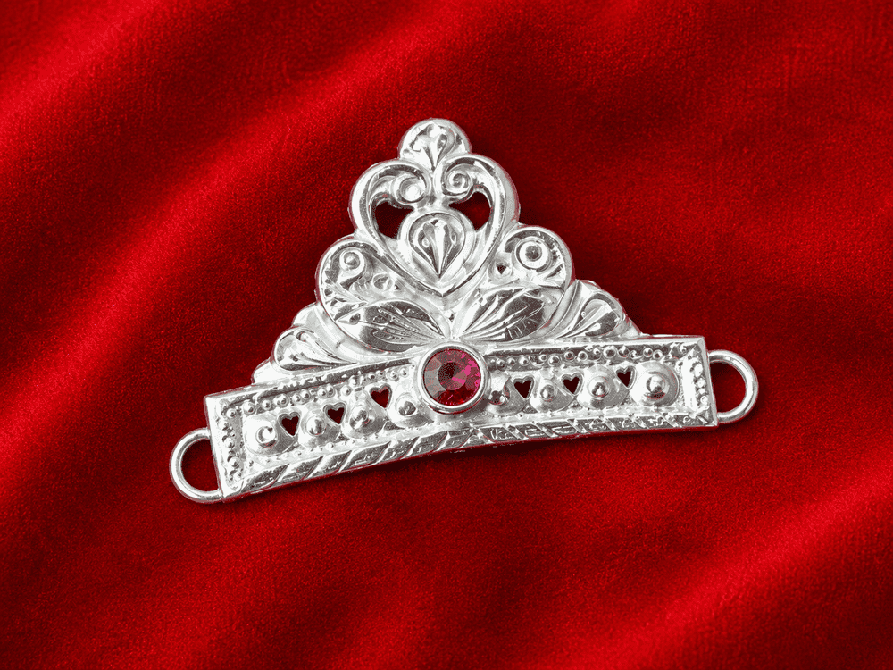 Gahenaz Silver 2-inch Traditional Silver Mukut/Crown for 3-4size Deity/Idol / Dev-Devi view 4
