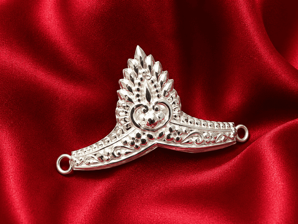 Gahenaz Silver 3inch Mukut / Crown for 5-6size Dev / Devi / God / Idols view 3