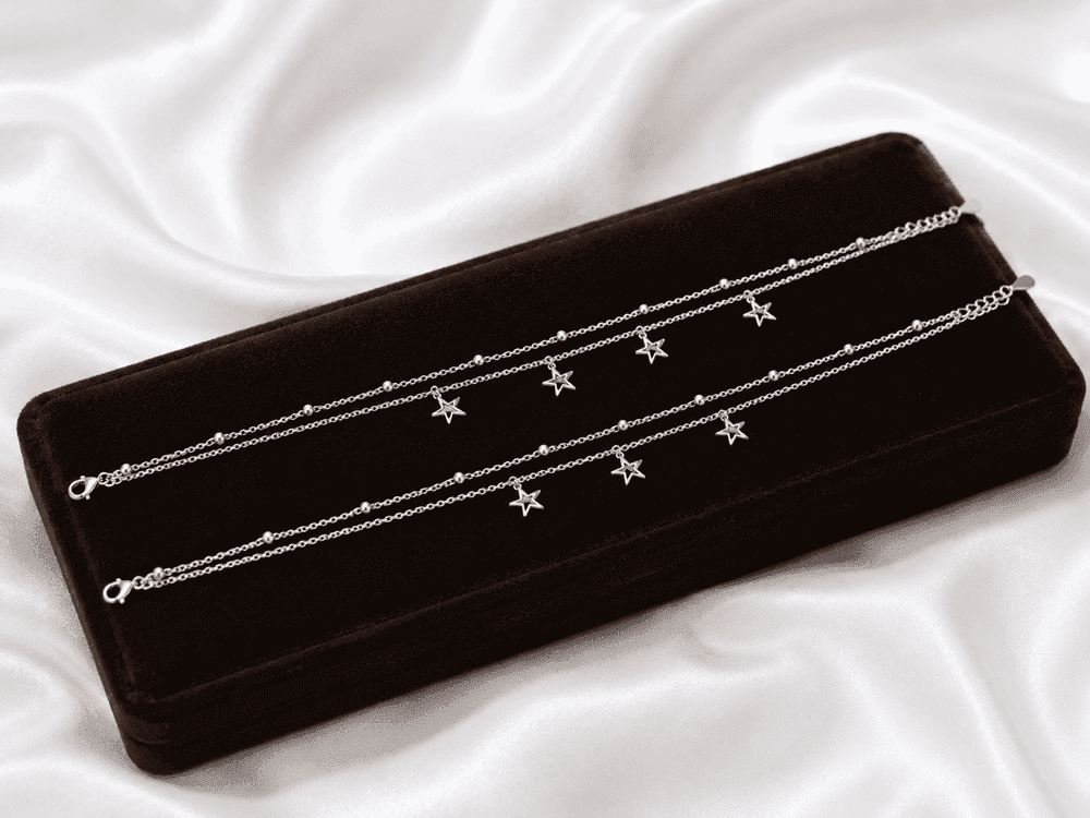 Double layer Star anklet /Payel