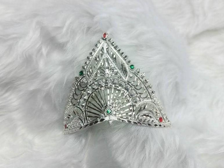 Silver Fancy Mukut view 5