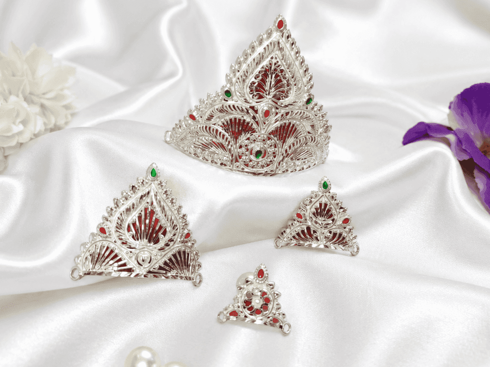 Silver Fancy Mukut