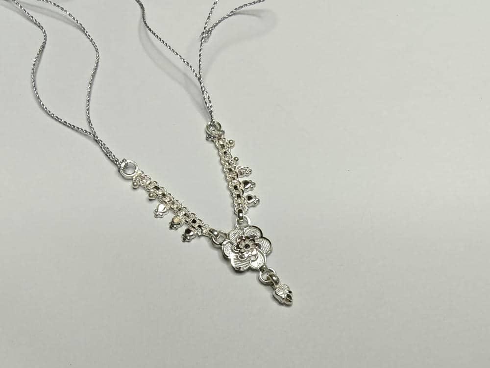 Gahenaz silver Idol Necklace for 0-2 size Goddess/ idol/ Ganapati 2inch view 3