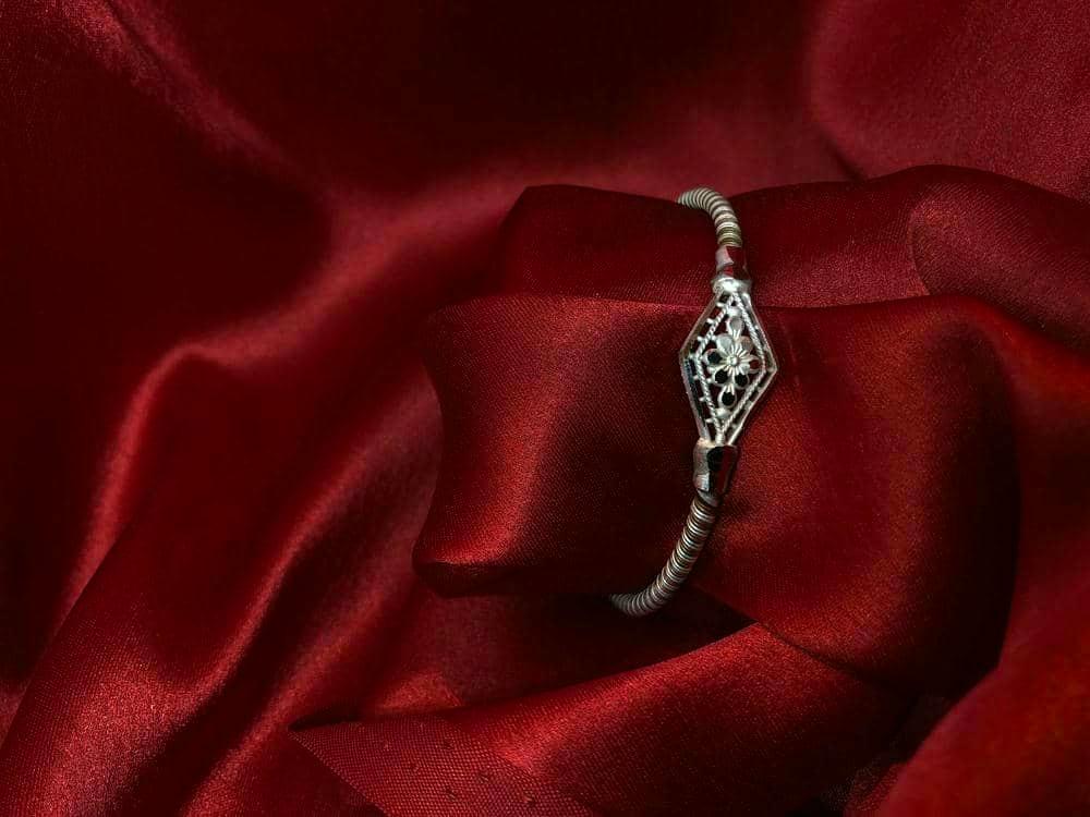Madhumanti Twisted Loha / Noa / Silver Copper (tama) Metal Bangle / লোহা / নোয়া  view 6
