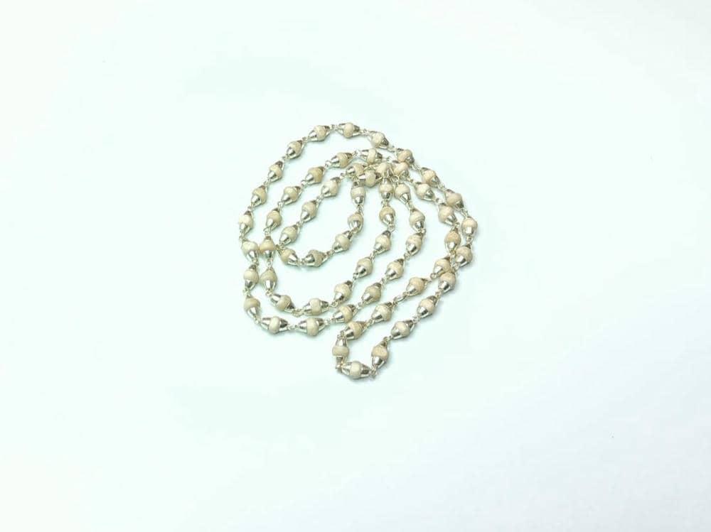 Tulsi Mala Necklace with original Small Beads and silver cap