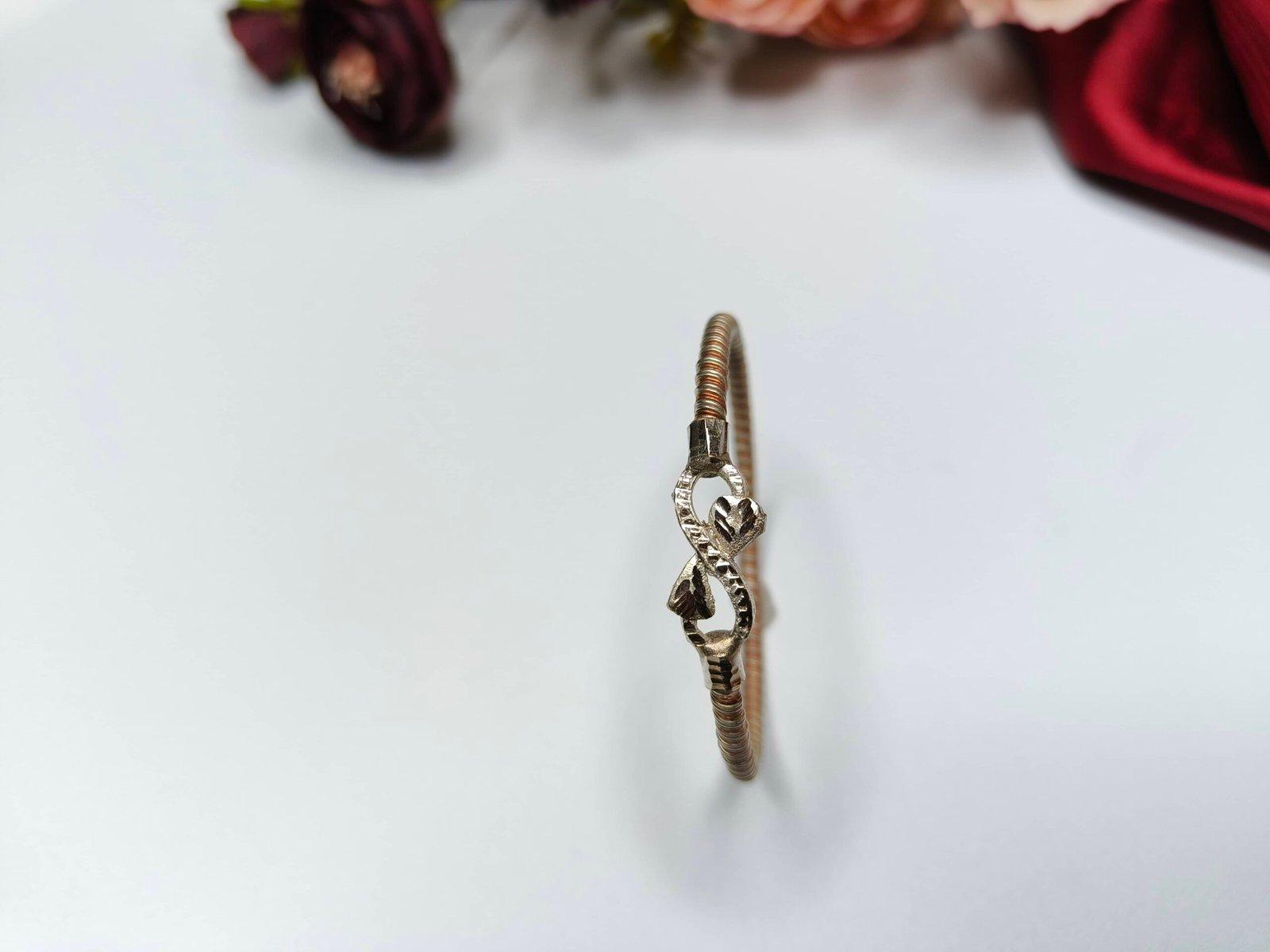 Madhumanti Twisted Loha / Noa / Silver Copper (tama) Metal Bangle / লোহা / নোয়া  view 2