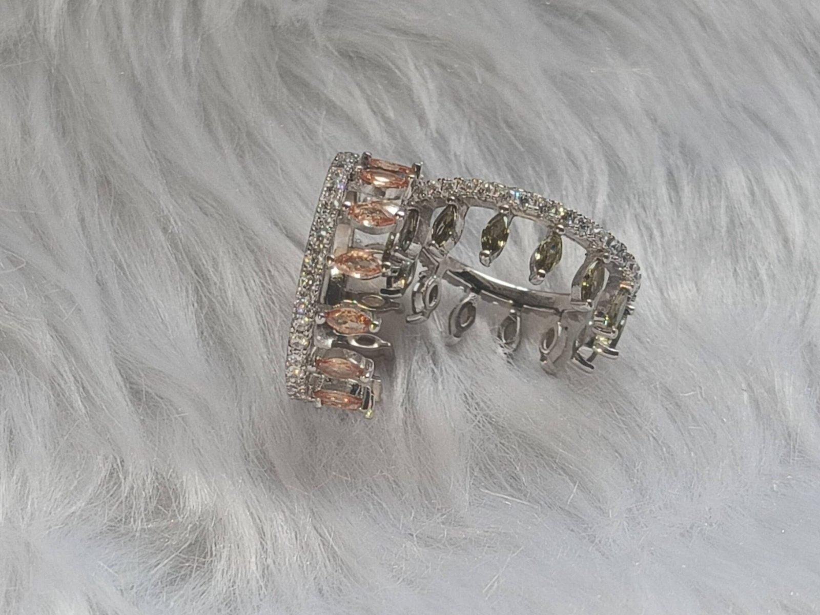 Detachable Crown Finger Ring | 5-in-1 Convertible Ring Design | Adjustable Multi-Style Jewelry for Women & Girls view 3