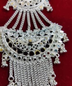 vintage antique tribal old silver hair jewelry tika head ornament belly  dance thuvien.quangtri.gov.vn