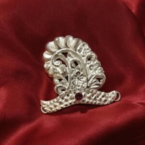 Gahenaz Silver 3inch Mukut / Crown for 5-6size Dev / Devi / God / Idols