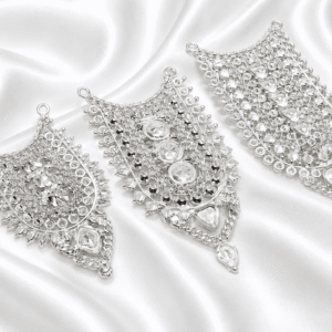 Gahenaz Silver Fancy Siring Necklace/ Bukpata / Kavasam for Idol