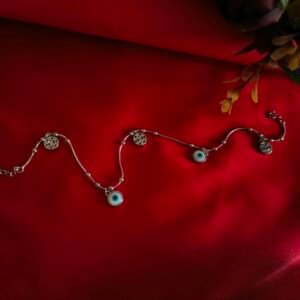 Evil eye anklet silver image 3