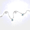Evileye anklet silver image 1