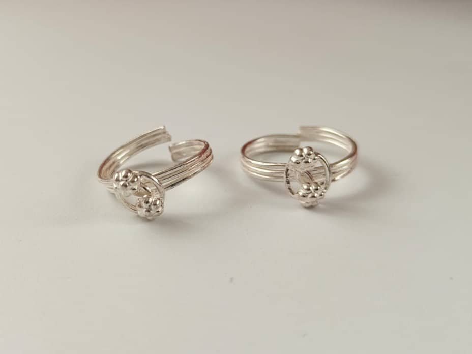 Crown Toe Ring/ Bichiya/ Toering 3 Crown Toe Ring/ Bichiya/ Toering