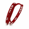 Gahenaz Silver Mohan Red Pola Bangle 2.5, 2.7 1 Pola Mohan silver image 1
