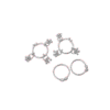Gahenaz Silver Bangle Anklet Combo for Idol / Laddu Gopal 1 anklet bangle set idol gopal silver image