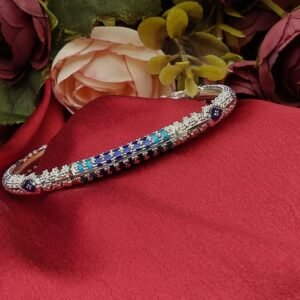 Alternative view of Gahenaz Silver Mohini Manipuri Bangle 2.5