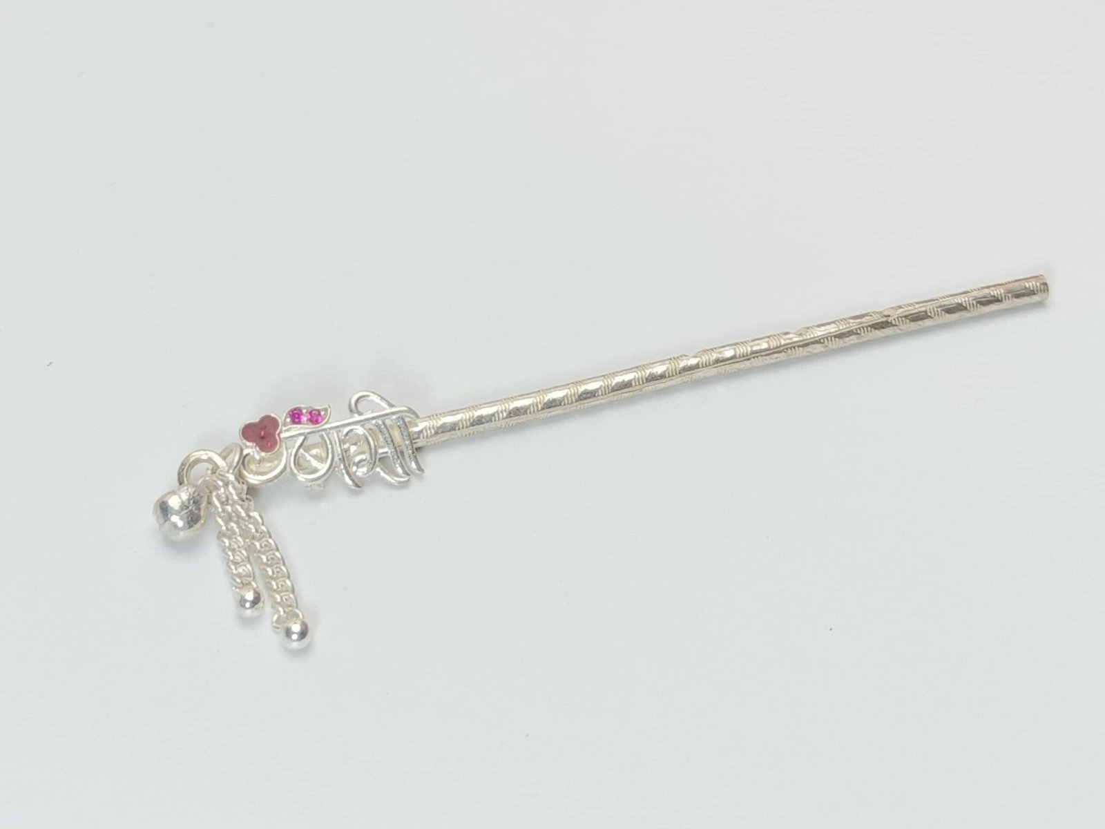 Gahenaz Silver Bangshi Flute 3.5inch / Bashi for Laddu Gopal / Krishna / Kanha