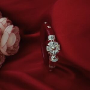 Gahenaz Silver Chandrima Pola Red Size 2.5