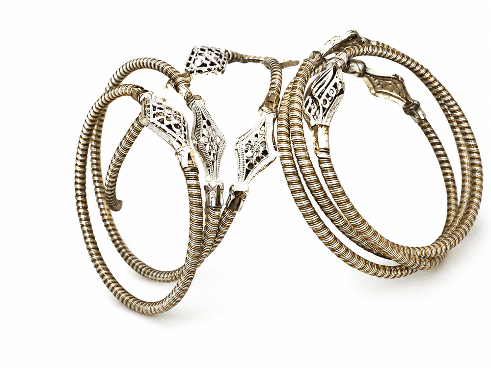 Madhumanti Twisted Loha / Noa / Silver Copper (tama) Metal Bangle / লোহা / নোয়া 2.1, 2.2, 2.4,2.5,2.6