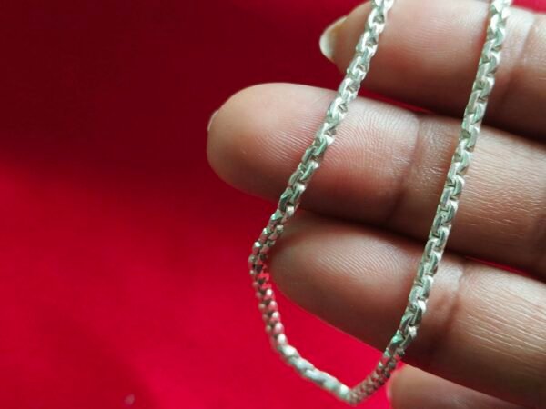 Gahenaz Silver Round Cable Chain Adult