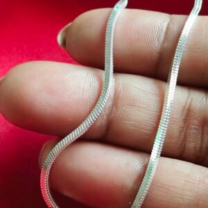 Gahenaz Silver Herringbone Chain