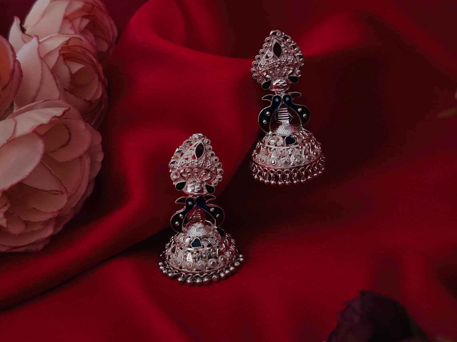 Manipuri Mayur Jhumka earring