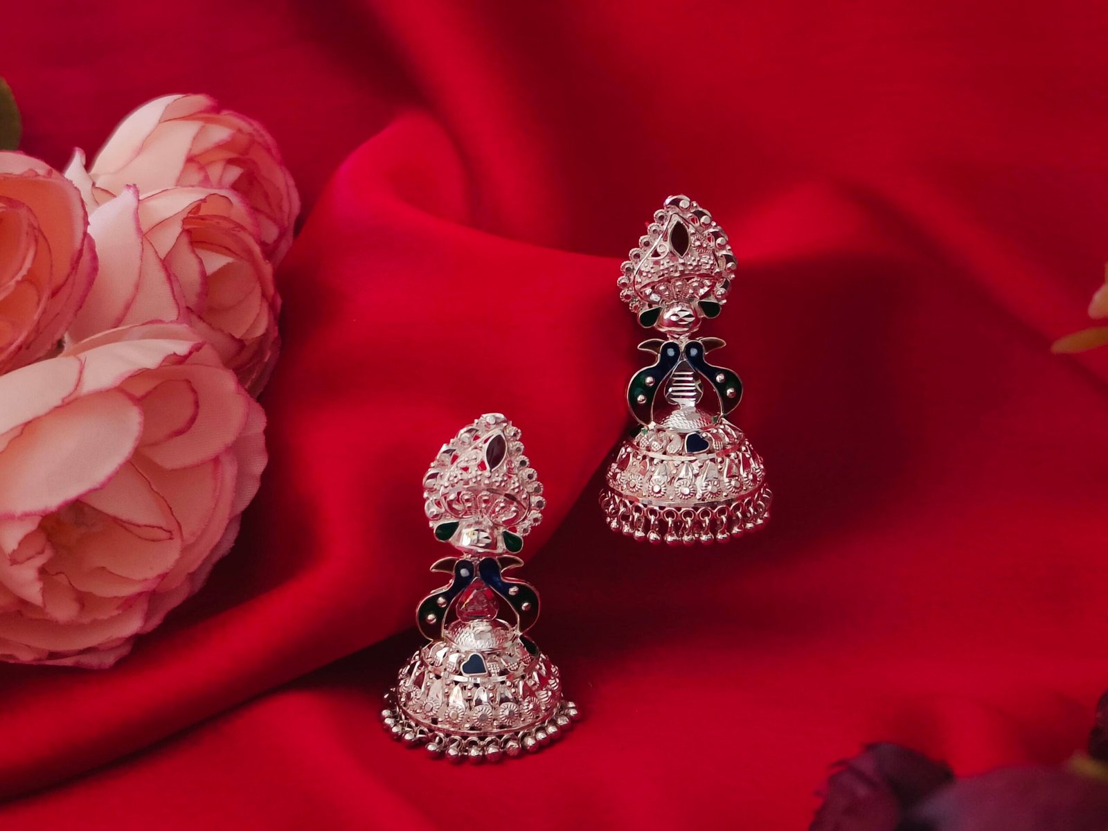 Manipuri Mayur Jhumka earring - Image 3