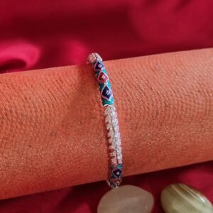 Alternative view of Gahenaz Silver Priya Manipuri Bangle 2.5