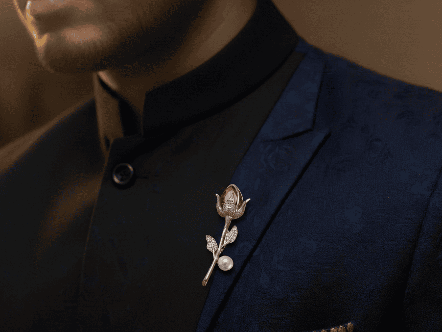 Coat pin cum Saree pin Rose - Image 2