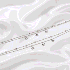 Double layer Star anklet /Payel 4 Double layer Star anklet Payel silver gahenaz image 2