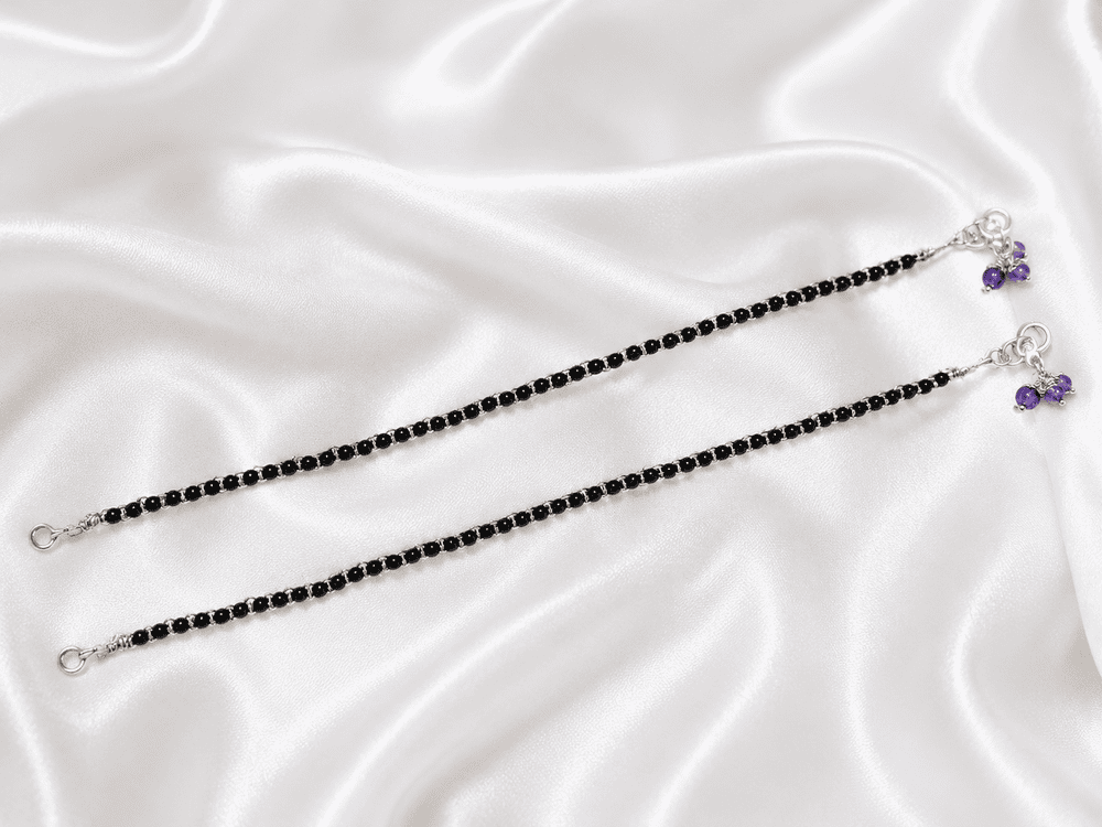Black Beads Anklet / Payel 3 Black Beads Anklet / Payel