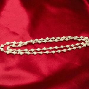 Tulsi Mala Necklace with original Small Beads and silver cap - Image 2