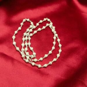 Tulsi Mala Necklace with original Small Beads and silver cap - Image 4